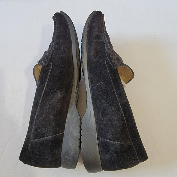 MEPHISTO Cool-Air Women's Comfort Loafers Sz 8.5 Black Suede Leather Slip-On - Picture 5 of 12